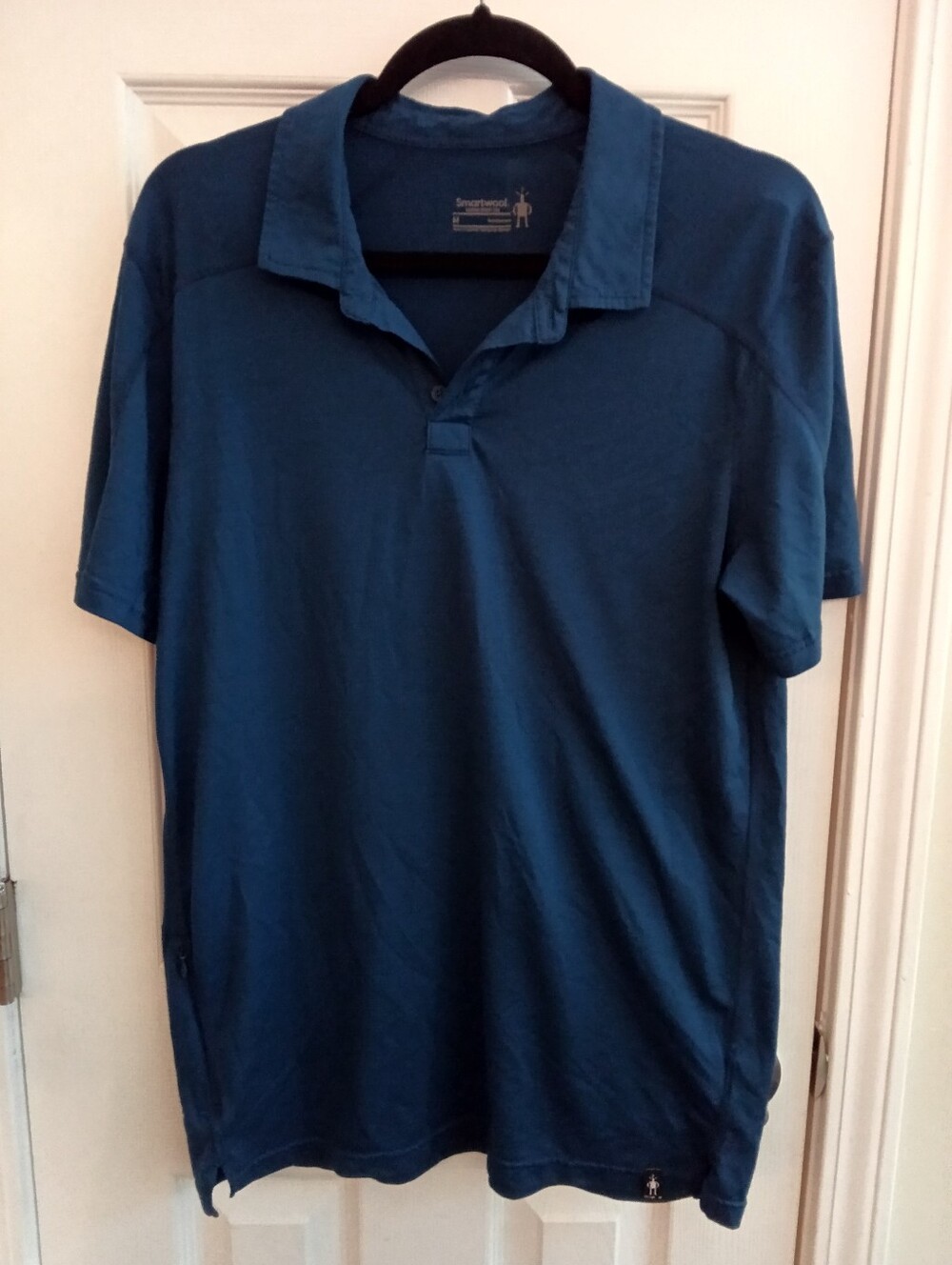Smartwool Merino  Sport 150  Men's Med Blue Short-Sleeve Polo